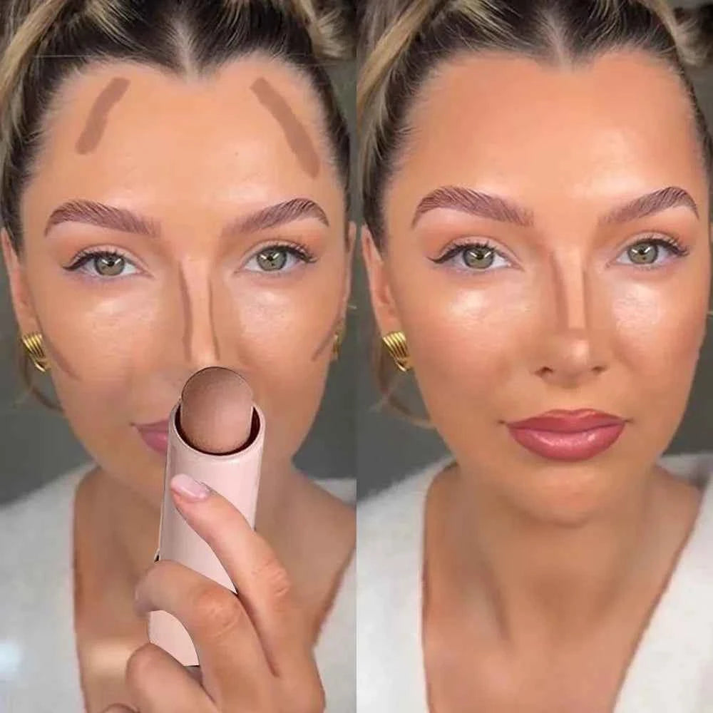 High-light Contour Shadow Stick Moisturizing Matte Concealer 3D Nose Shadow Waterproof Face Highlight Brighten Contour Makeup.