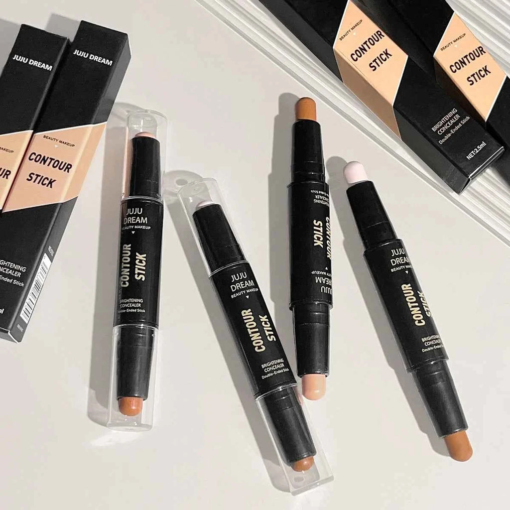 Double-ended dual-purpose high-light trimming stick, three-dimensional contour, nose shadow, facial shape, brighten and trimming.