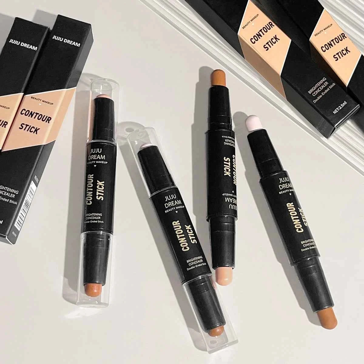 Double-ended dual-purpose high-light trimming stick, three-dimensional contour, nose shadow, facial shape, brighten and trimming.