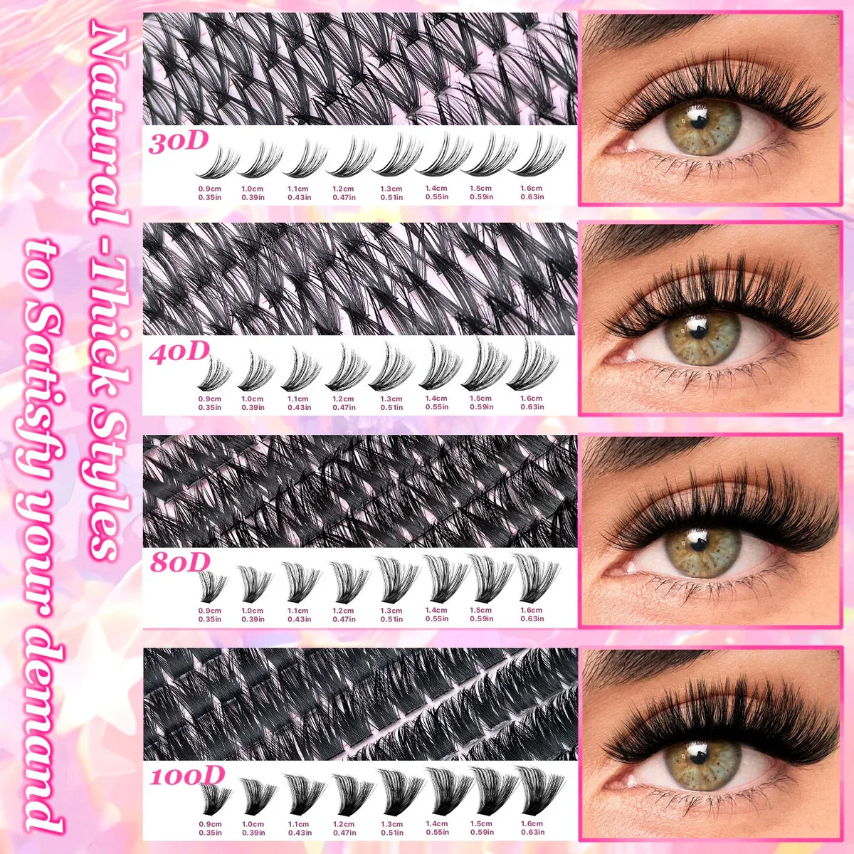 DIY Lash Extension Kit Clusters Individual Eyelashes Kit 9-16mm with Bond and Seal Wispy Natural Mange Lashes - My Vixen Vault