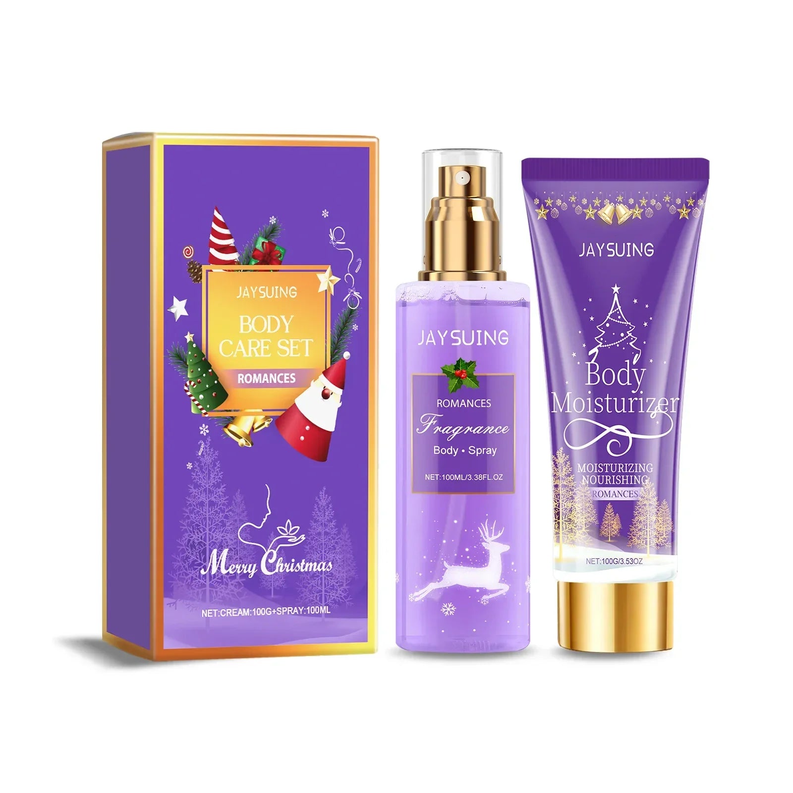 Holiday Christmas Body Care Kit - Fragrance Mist, Moisturizing Body Lotion, Long-Lasting Fragrance for Parties.