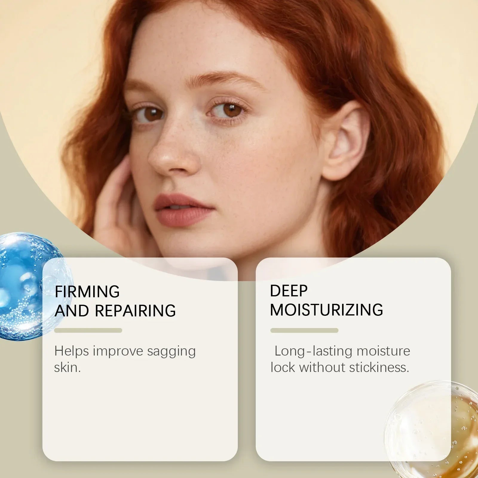 Copper Peptide Serum Anti Wrinkle Remover Antioxidant Tighten Skin Barrier Repair Deep Hydration Hyaluronic Acid Face Seru...