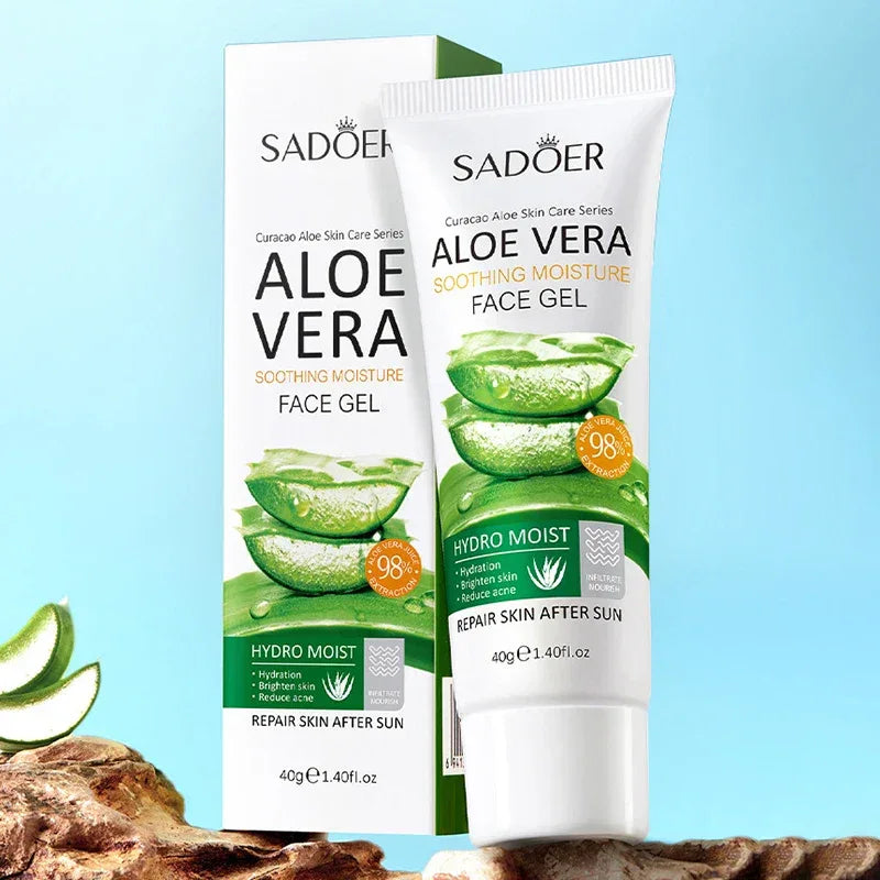 SADOER Aloe Vera Gel for Anti Acne & Hydrating Face Care.