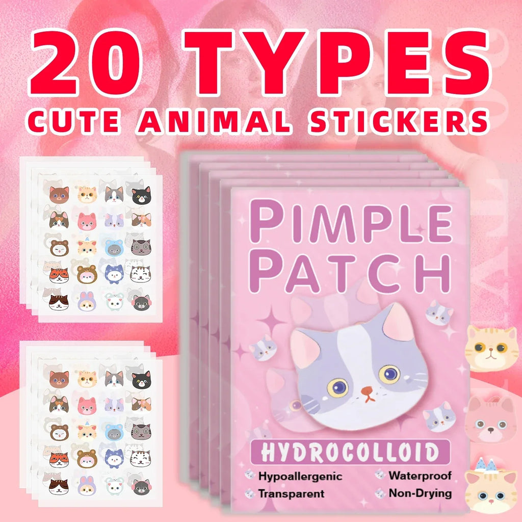 600pieces of cartoon cat acne patches, facial acne patches, concealer acne patches, and pimples patches. Ultra-thin and breathab - My Vixen Vault