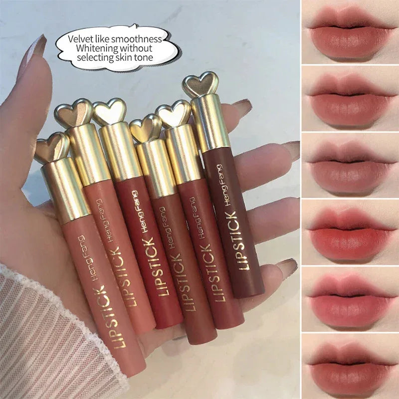 Six Lipstick Set Box Mist Matte White Not Easy to Stick Cup - My Vixen Vault