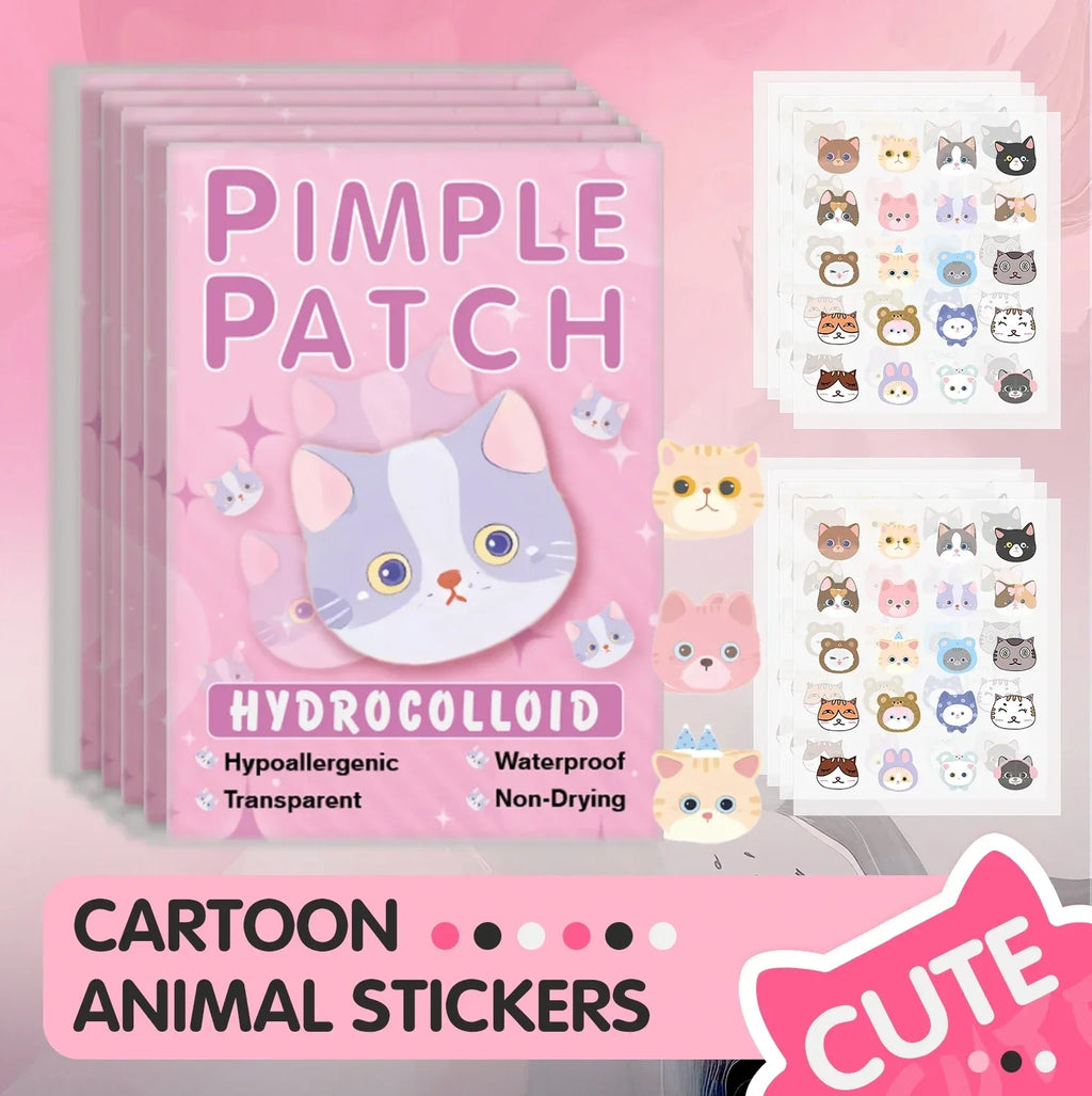 600pieces of cartoon cat acne patches, facial acne patches, concealer acne patches, and pimples patches. Ultra-thin and breathab - My Vixen Vault