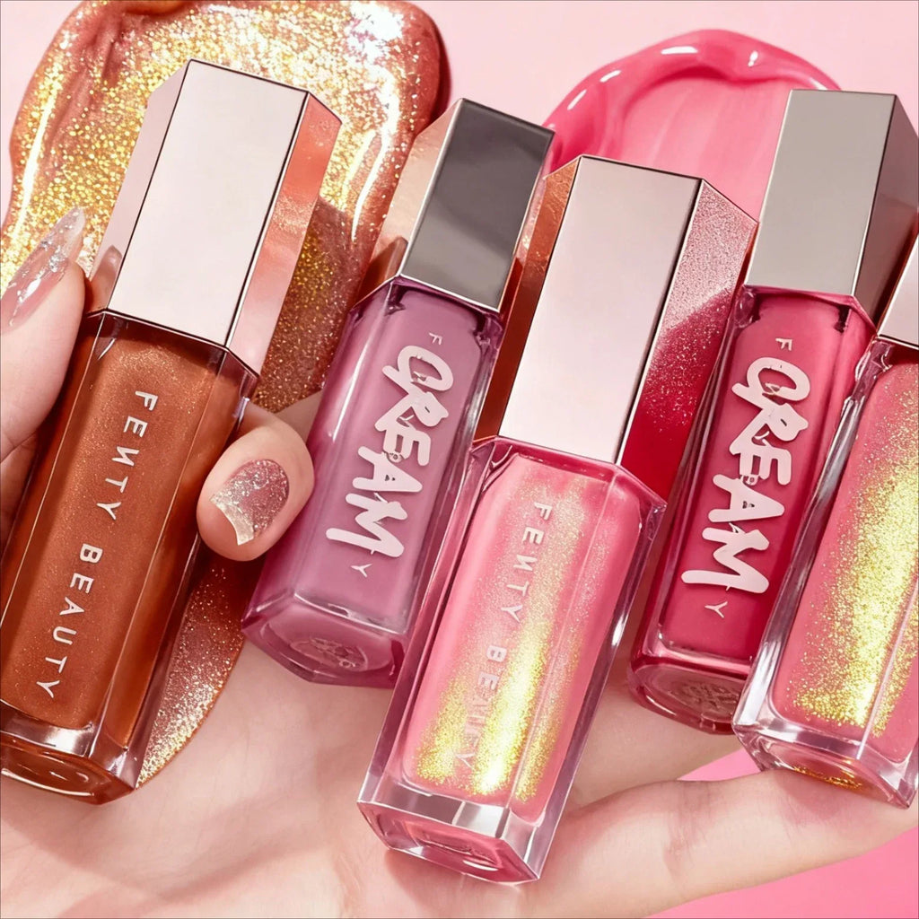 Fashion Fenty Beauty Lip Glaze Moisten Shine Glitter Lip Plumper Makeup For Beginner Liquid Lipstick Female Makeup Cosmetics - My Vixen Vault