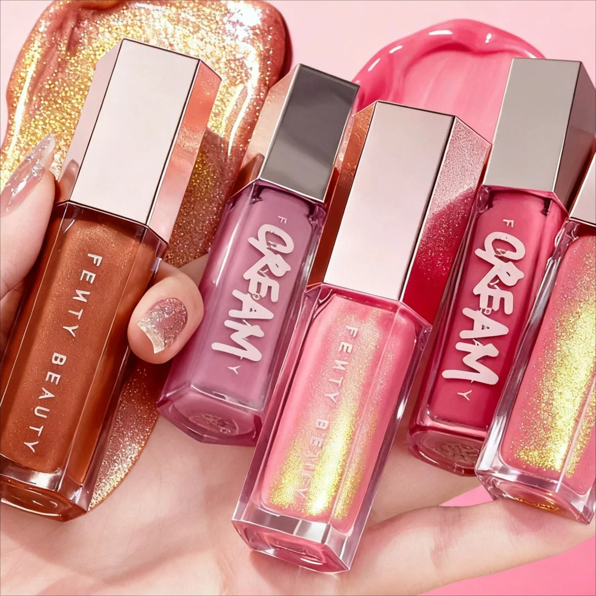 Fashion Fenty Beauty Lip Glaze Moisten Shine Glitter Lip Plumper Makeup For Beginner Liquid Lipstick Female Makeup Cosmetics - My Vixen Vault