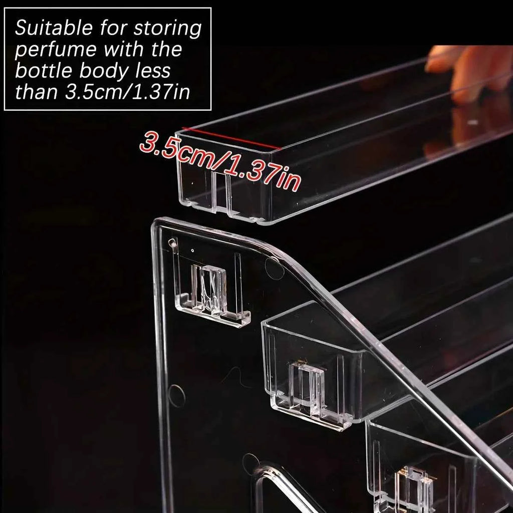 1pc,Transparent multi-layer perfume storage rack, cosmetics display rack, dressing table sorting rack, nail polish rack.