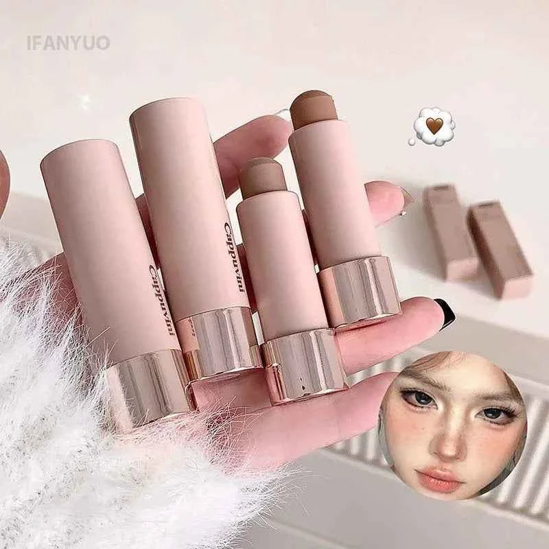Gray Brown Bronzer Contouring Stick Waterproof Cream Texture Moisturizing Shadow Contouring Pen Face Concealer Cosmetics Makeup.