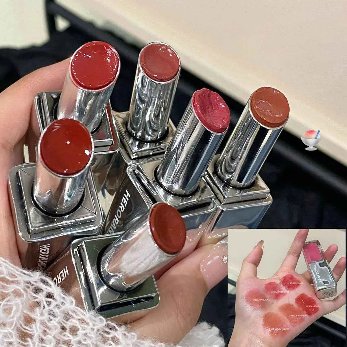 Water Light Lipstick Waterproof Crystal Mirror Lipstick Lasting Glass Jelly Lip Tint Natural Moisturizer Non-stick Cup Lip Glaze.