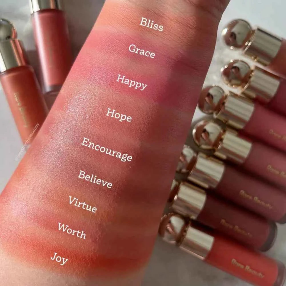 11 Color Matte Liquid Powder Blusher, Lip and Cheek Dual-Use Powder Blusher, Low Saturation, Natural Moisturizing Facial Makeup