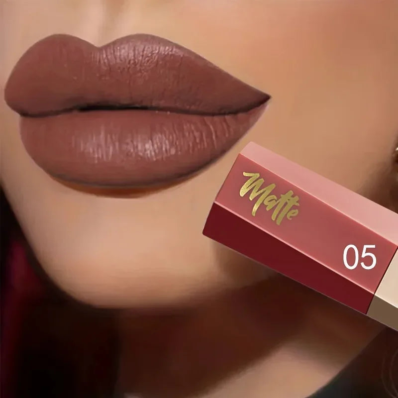 Waterproof Matte Velvet Lip Tint - Long-Lasting Nude Lip Glaze, Festive Exclusive, Valentine's Day Gift - My Vixen Vault