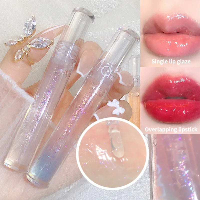6 Color Mirror Lip Glaze Water Transparent Jelly Gloss Water Light Bright And Durable Natural Moisturizing - My Vixen Vault