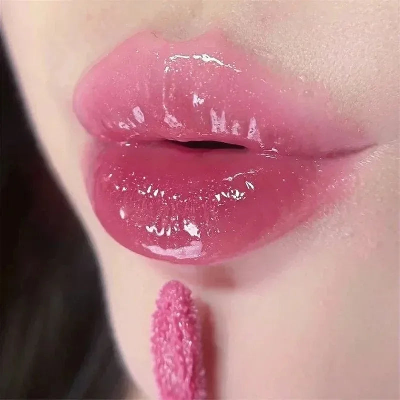 Hot Sales 3D Liquid Lip Glaze Transparent Lip Mirror Lipstick Nourishing Glossy Full Lips Not Fading Milk Tea Bean Paste Makeup - My Vixen Vault