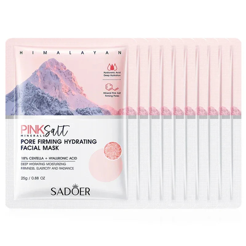 SADOER Pink Salt Face Mask Moisturizing Whitening Anti Wrinkles Anti-aging Facial Masks Sheet Masks Face Skin Care Products - My Vixen Vault