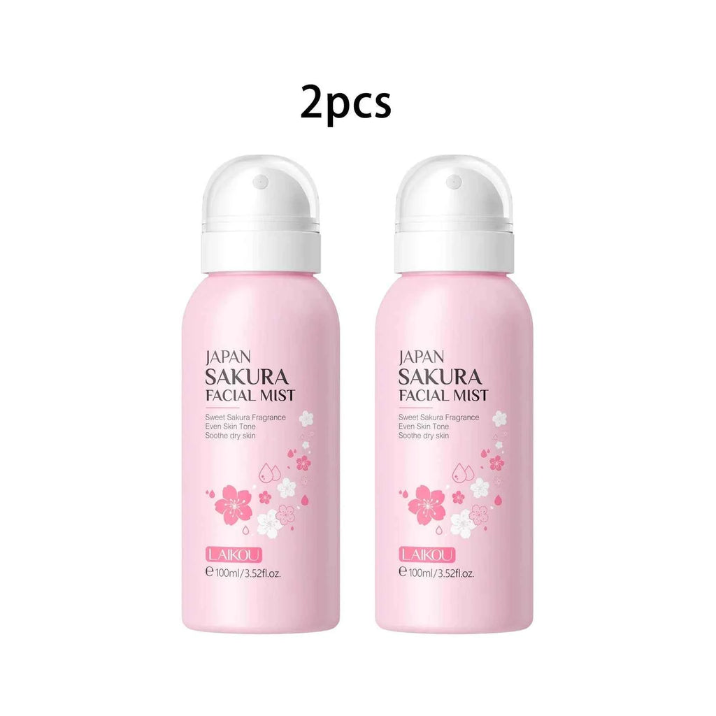 LAIKOU Sakura Toner Hydrating Moisturize Gentle Repair Brightening Skin Improve Glow Serum Toner Spray 100ml