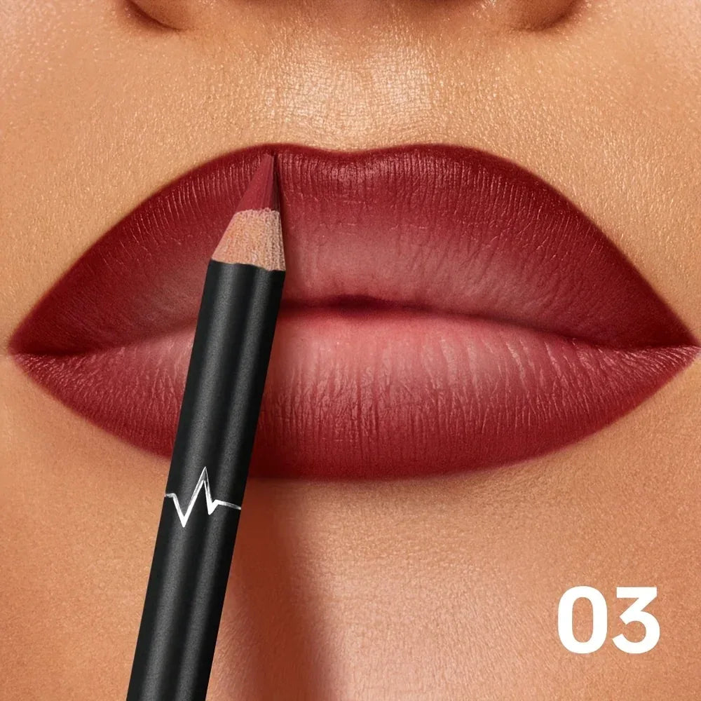 Pudaier 6-Color Waterproof Matte Lip Liner - Long-Lasting, Non-Transfer Formula, Matte Finish, 6 Versatile Shades - My Vixen Vault