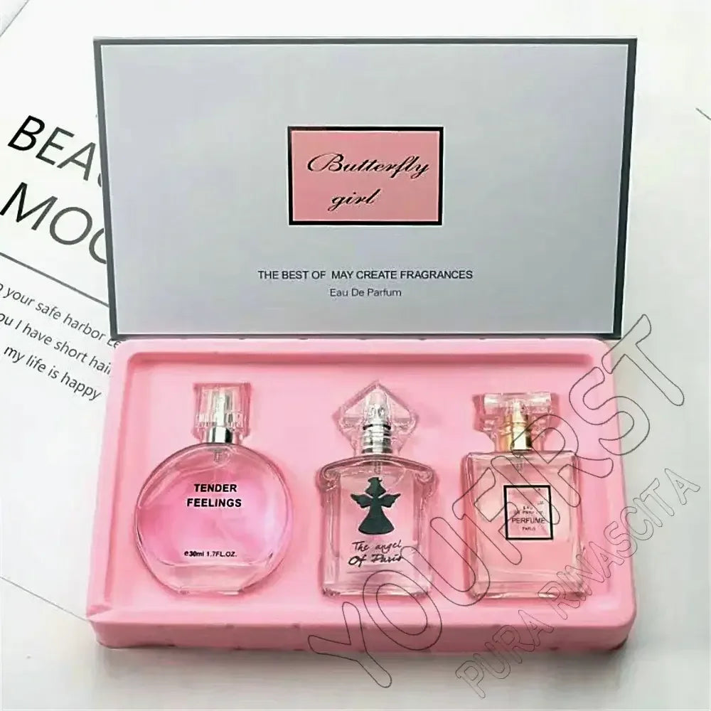 Luxury Brand Perfume Women Eau De Parfums Dames 90ml Perfumes Feminino Originales Gift Box 3Pcs Set Natural Floral Scent Spray - My Vixen Vault