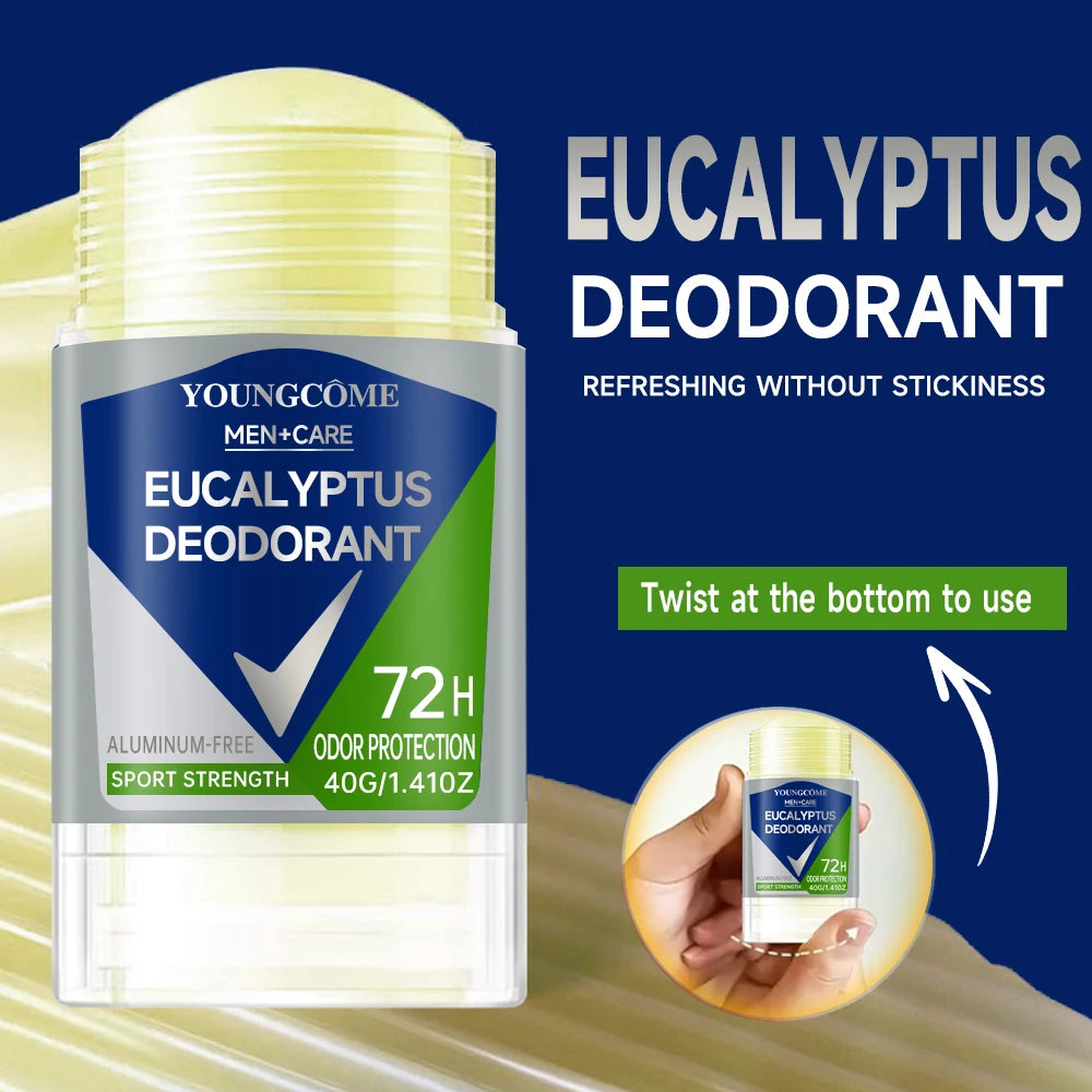Deodorant for Men Roll-on Bottle Reduce Sweating Odor Remover Underarm Body Deodorant Stick Fast Dry Lasting Portable Refresh - Beauty Collection Studio