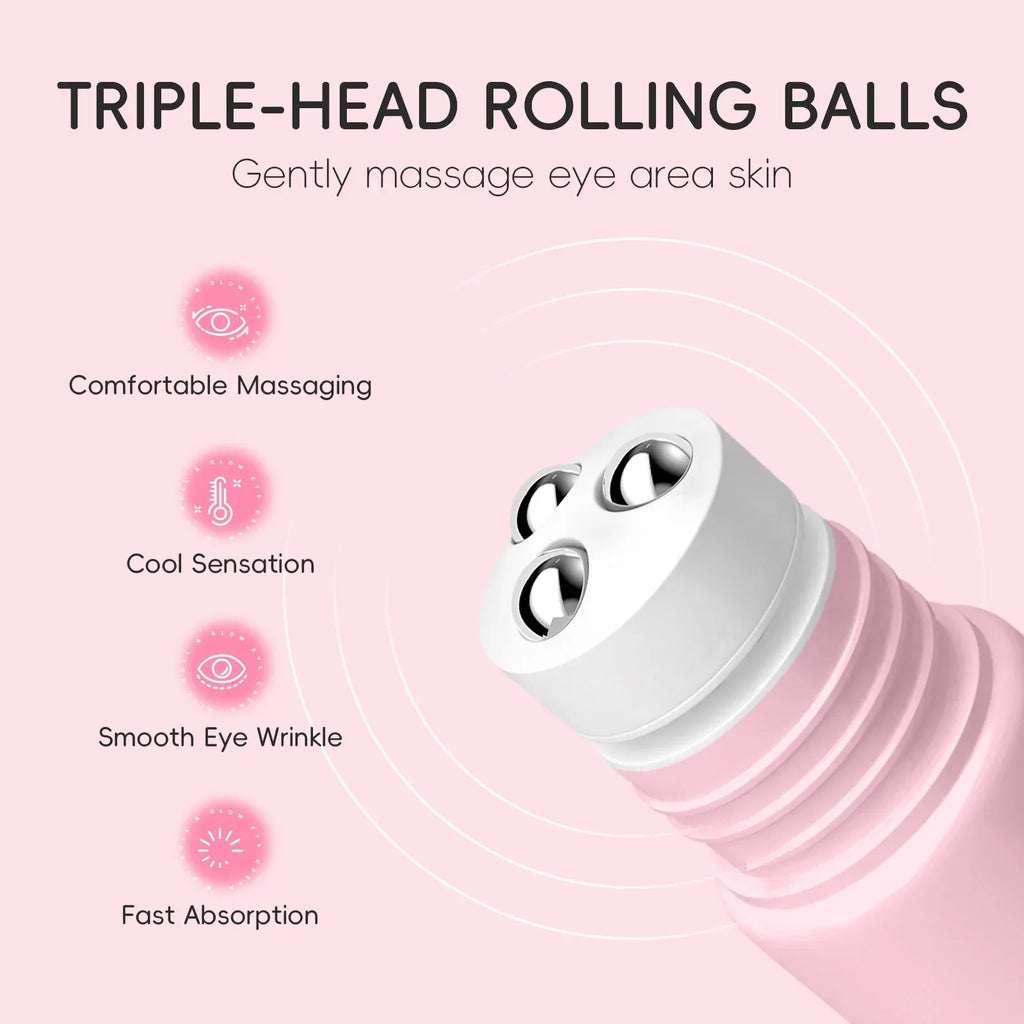 LAIKOU Sakura Eye Serum Roller Massage Hyaluronic Acid Skin Care Eye Bags Cream Moisturizing Dark Circles 15ml - My Vixen Vault