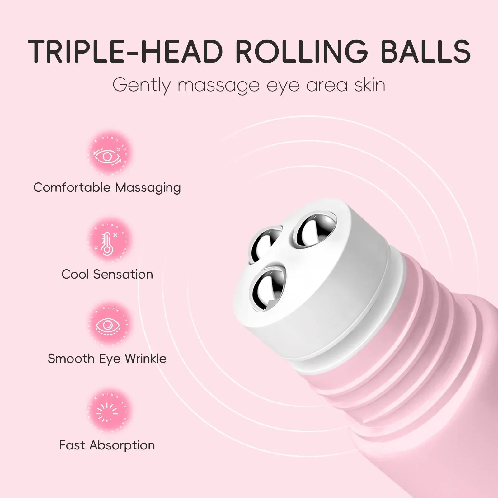 LAIKOU Sakura Eye Serum Roller Massage Hyaluronic Acid Skin Care Eye Bags Cream Moisturizing Dark Circles 15ml - My Vixen Vault
