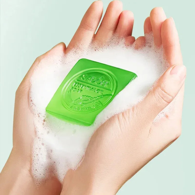 Aloe Vera Smooth Cleansing Natural Soap Cleansing Smooth Handmade Essential Oil Soap100g - My Vixen Vault