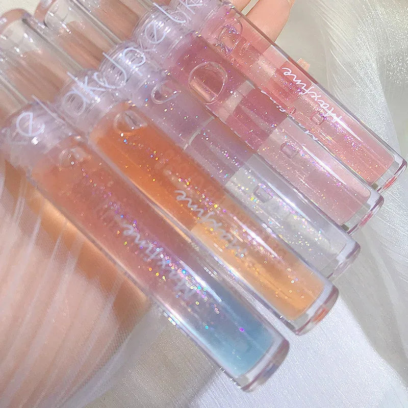 6 Color Mirror Lip Glaze Water Transparent Jelly Gloss Water Light Bright And Durable Natural Moisturizing - My Vixen Vault