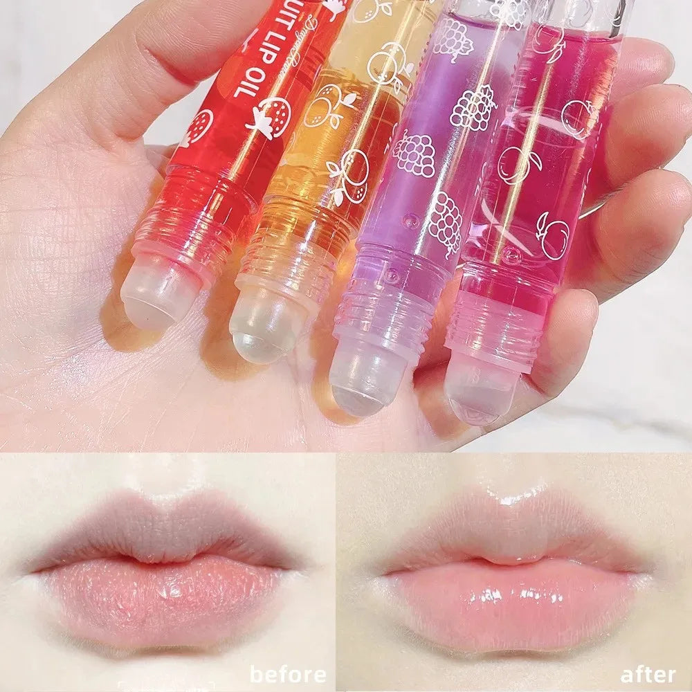 Hydrating Lip Oil Roller Gloss Moisturizing Nourishing Lip Balm Transparent Colorless Fruit Avocado Lip Care - Beauty Collection Studio