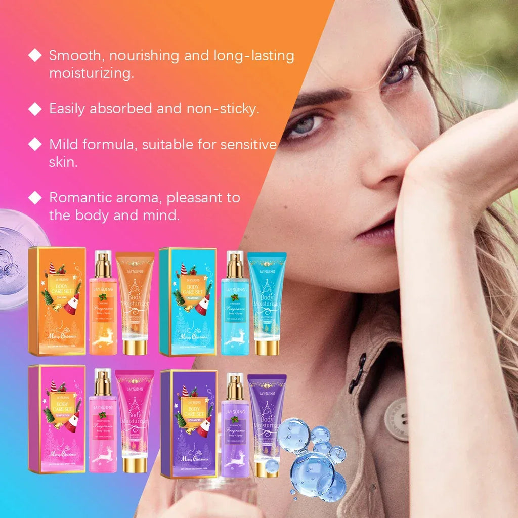 Christmas Gift Set Body Lotion Spray Festive Fragrance Moisturizing brightening Long Lasting Holiday Season Party Luxury Winter.