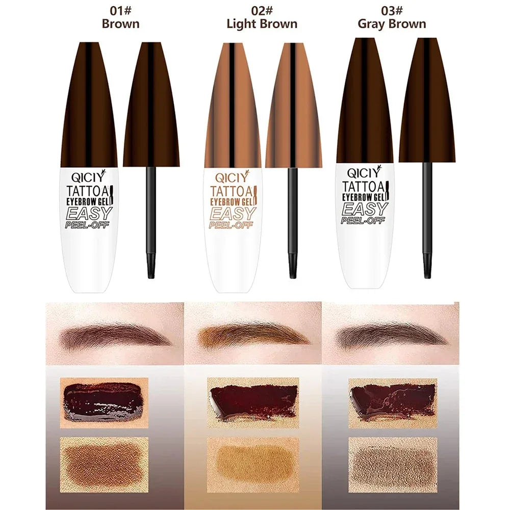 Lasting 3 Days Tattoo Easy Peel Off Eyebrow Gel Cream Types Long-Lasting Smudge-Proof Sweat Resistant Waterproof Cosmetics - My Vixen Vault