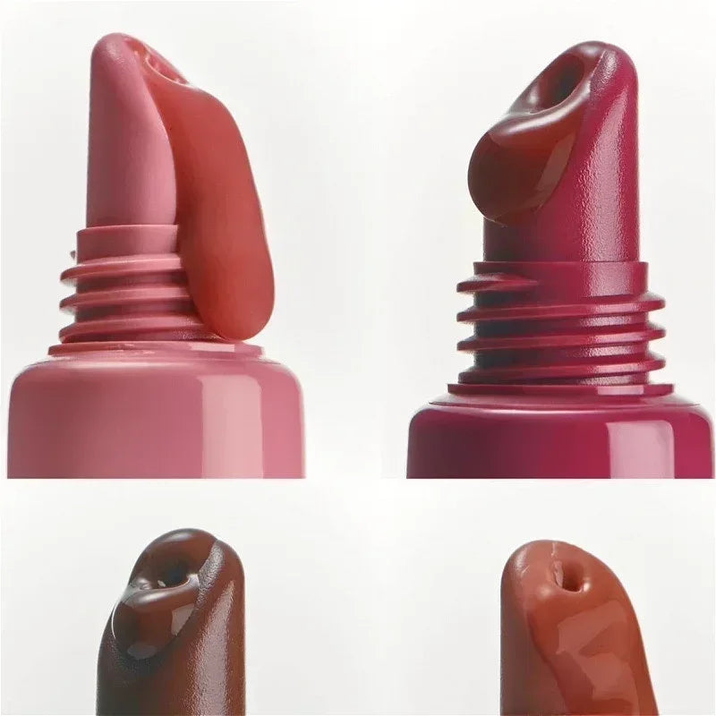 New Lip Balm Phone Case Long-lasting Lip Gloss caramel vanilla Grey Tube Cinnamon Roll Liquid Lipstick Toast Espresso Raspberry - My Vixen Vault