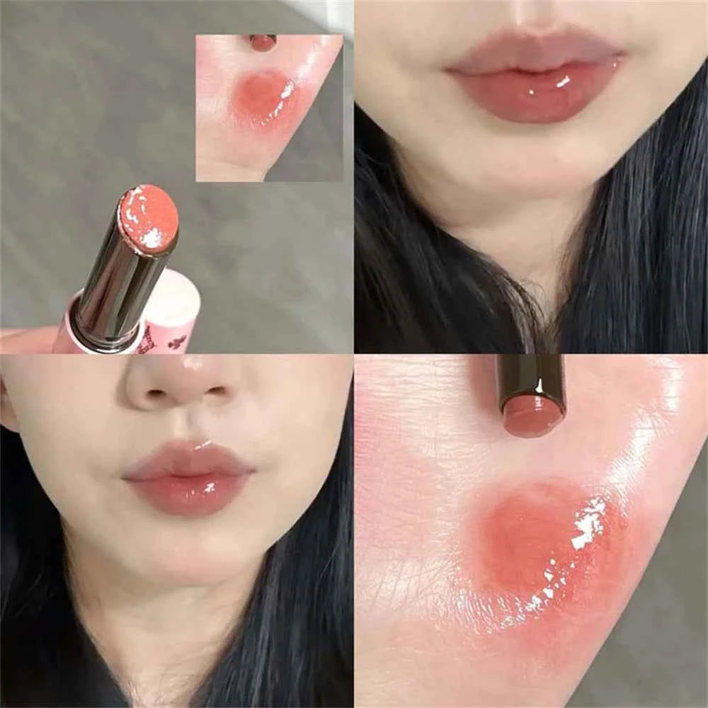 Smile Mulberry Purple Solid Lip Gloss Moisturizing Nourishing Water-gloss Mirror Glass Lip Tint Lipstick Dewy Lip Glaze  Makeup.