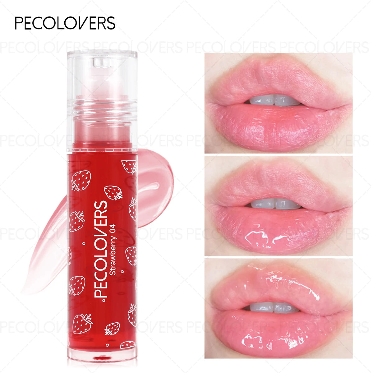 Moisturizing Lip Oil Jelly Strawberry Tinted Capsule Liquid Lip Blam Waterproof Transparent Color Lip Oil - Beauty Collection Studio