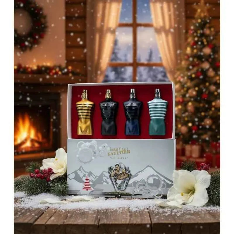 Men Portable Eau De Parfum Set Long Lasting Oriental Woody Scent Rich Warm Masculine Aroma with Three Deep Refined Variants
