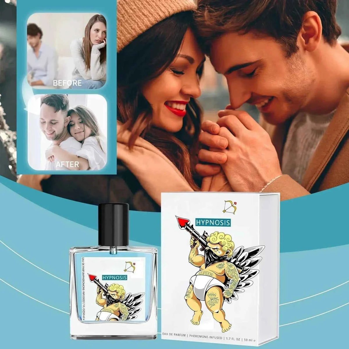 50ML Hypnosis Perfume Long Lasting Pheromone Fragrance Perfume Cologne for Men and Women Light  Cologne Fragrance