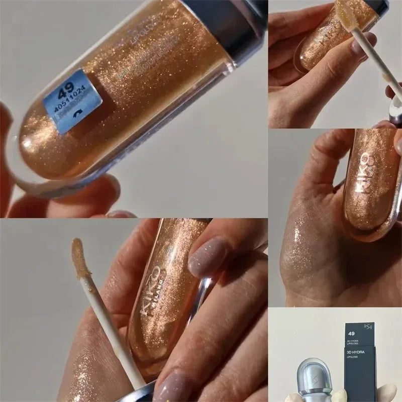 Hot Sales 3D Liquid Lip Glaze Transparent Lip Mirror Lipstick Nourishing Glossy Full Lips Not Fading Milk Tea Bean Paste Makeup - My Vixen Vault
