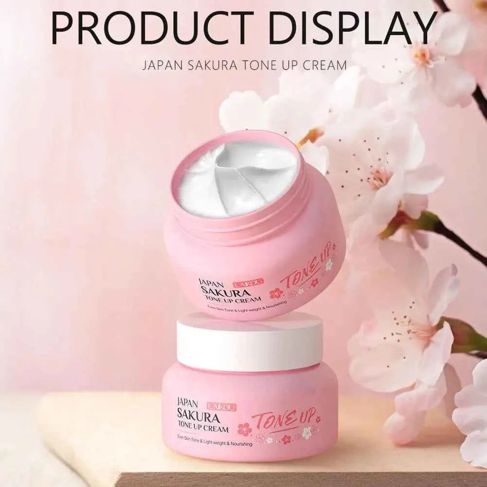LAIKOU Japan Sakura Essence Cream Cherry Blossom Facial Cream Moisturizing Shrink Pores Cosmetics Collagen Skin Care