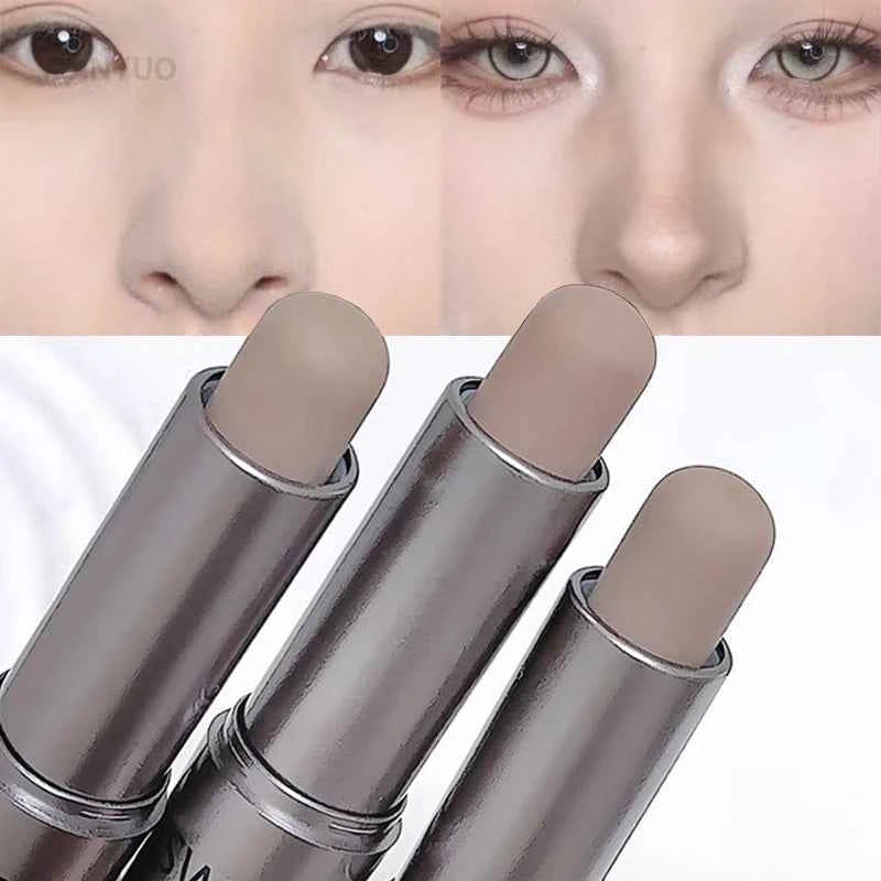 Moisturizing Matte Concealer Contour Stick Smooth Lasting 3D Nose Shadow Waterproof Face Highlight Brighten Contour Makeup.