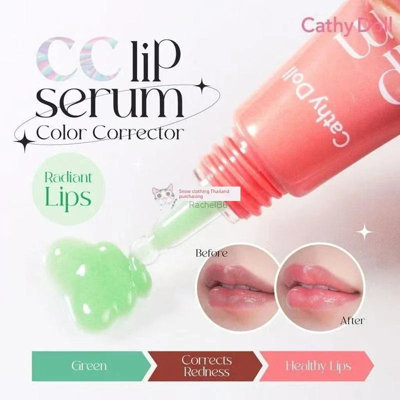 Thailand Cathy Doll CC Lip Essence Color Changing Lip Lacquer Moisturizing and Nourishing Fade Lip Lines Exfoliating 10G.