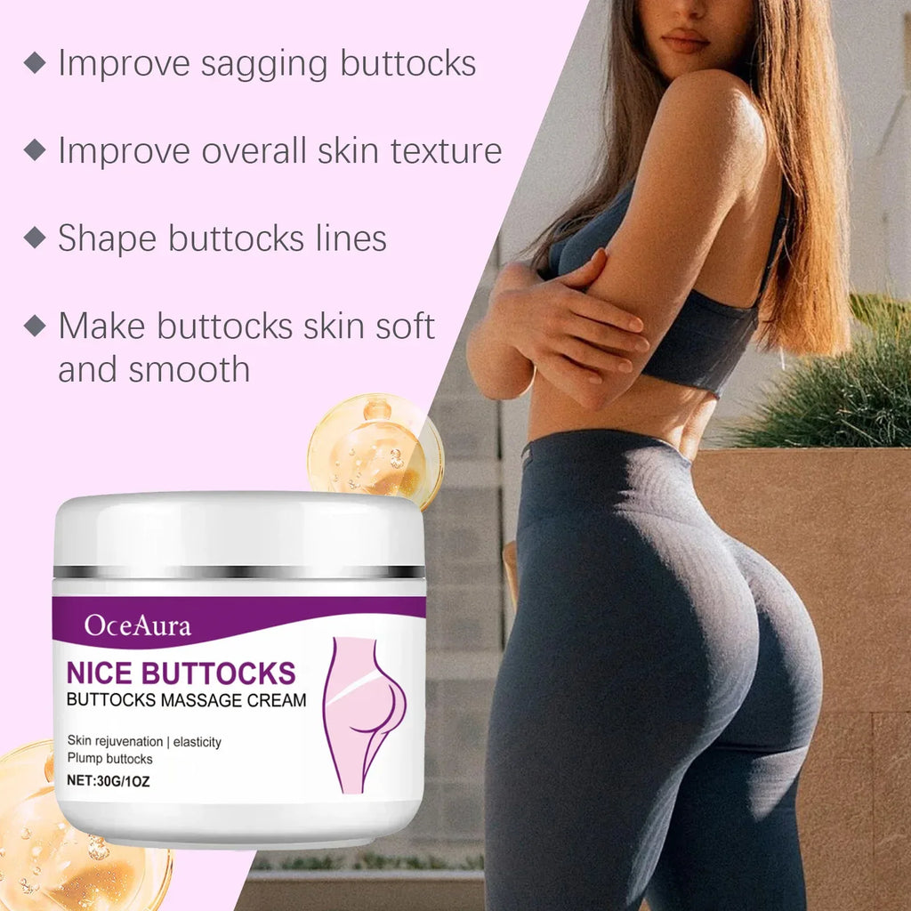 OCEAURA Hip Tighten Cream Firm Skin Enhance Elasticity Improve Roughness Lift Epidermis Shaping Relieve Dryness Hip Sooth Cream - My Vixen Vault