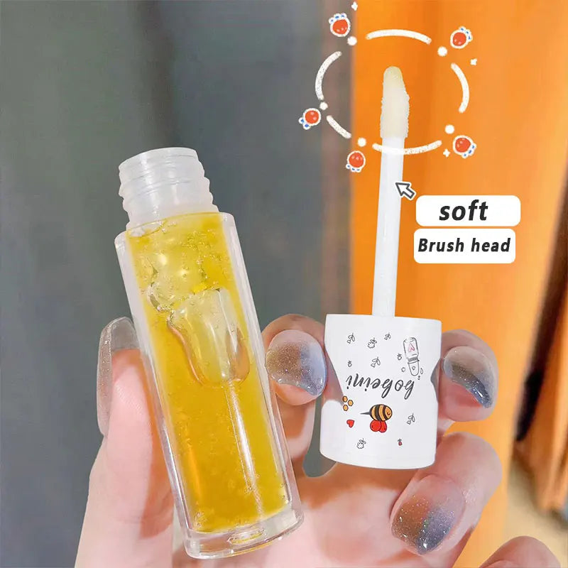 Bee Lip Oil Water-shine Glass Transparent Lip Honey Dry Repair Lip Care toot Lip Moisturizing Lip Oil - Beauty Collection Studio