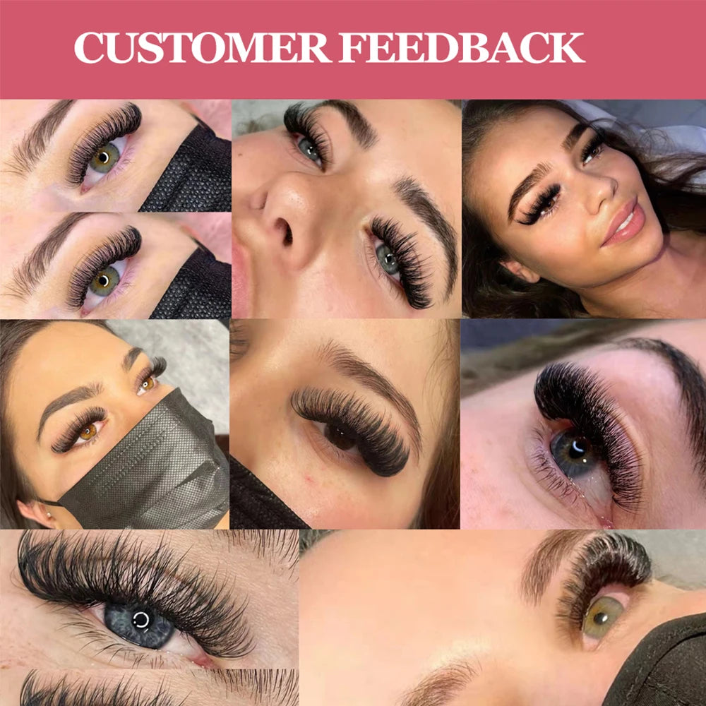 OWOSC 3D-20d Soft Natural Mink Eyelashes 120fans  Handmade Premade Volume Fans Eyelash Extension Maquillage Femme False Lashes - Beauty Collection Studio