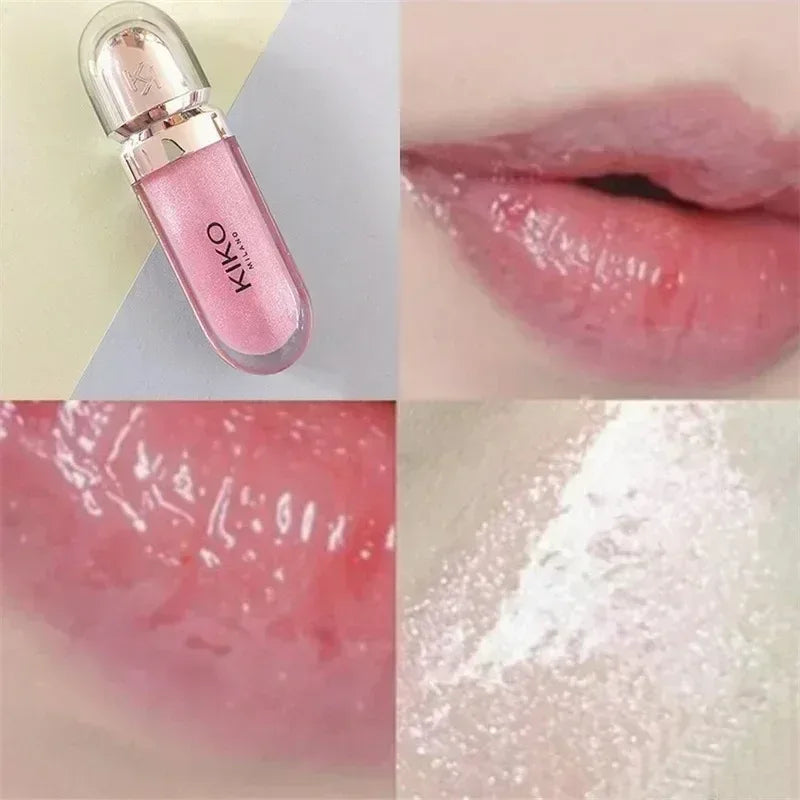 Hot Sales 3D Liquid Lip Glaze Transparent Lip Mirror Lipstick Nourishing Glossy Full Lips Not Fading Milk Tea Bean Paste Makeup - My Vixen Vault
