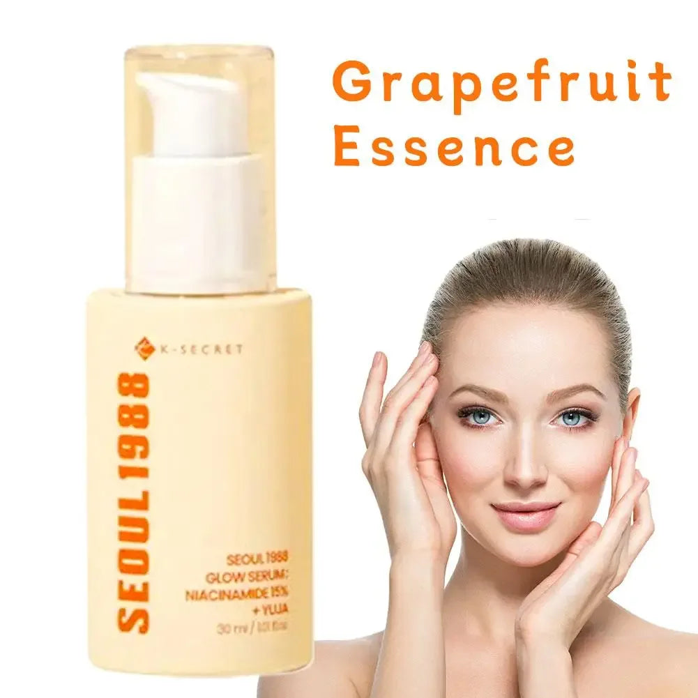 30ml K-SECRET Seoul 1988 Glow Serum 15% Niacinamide + Yuja, Brightening Facial Serum for Radiant Skin Grapefruit Essence -...