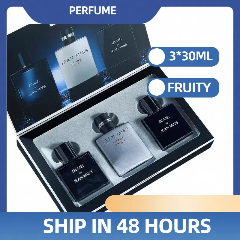 Classic Blue De Chavnk Eau De Parfum 3*30ML Set Pheromone Perfume for Men Attractive Azure Fragrance Body Spray Gentleman's Choi - My Vixen Vault