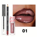 3PCS Glossy Lip Set, Shimmer Lip Gloss + Lip Oil + Lip Liner, Nourishing, Non-Sticky, High Shine, Daily Makeup - Beauty Collection Studio