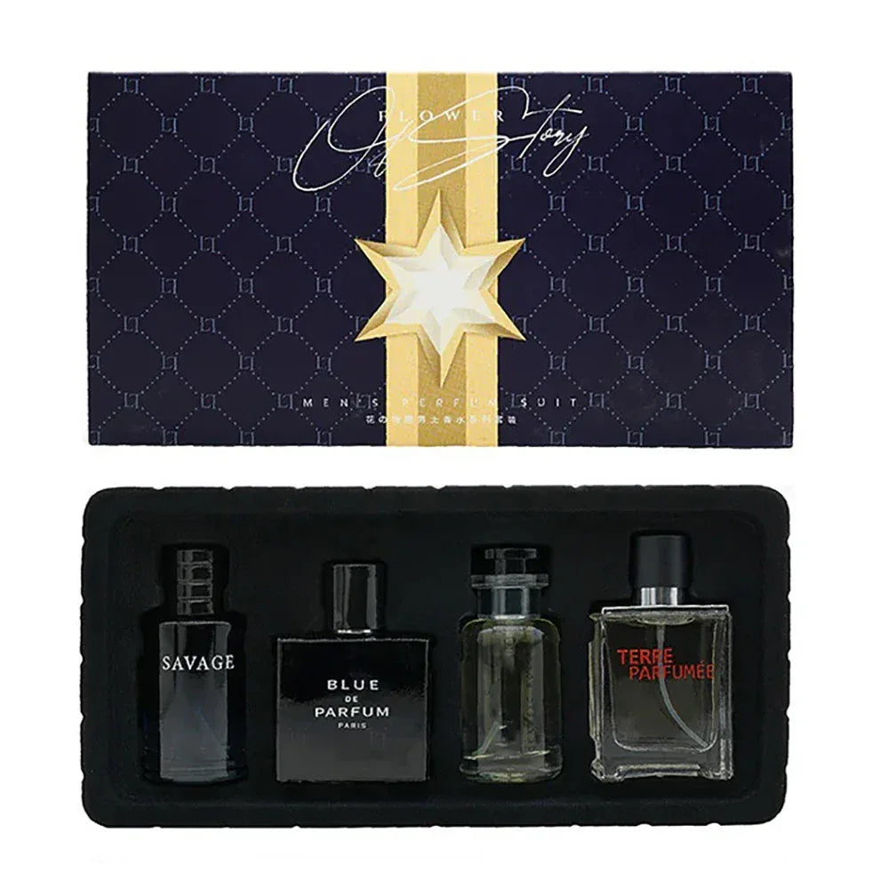 Luxury Brand Perfume Men Cologne Parfums Homme Gift Box 4Pcs Set 100ml Perfumes Masculinos Natural Floral Fruity Scent SprayLuxu - My Vixen Vault