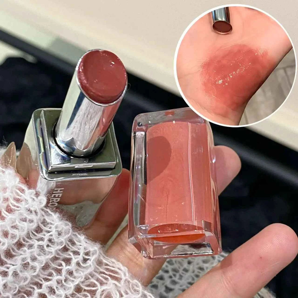 Water Light Lipstick Waterproof Crystal Mirror Lipstick Lasting Glass Jelly Lip Tint Natural Moisturizer Non-stick Cup Lip Glaze.