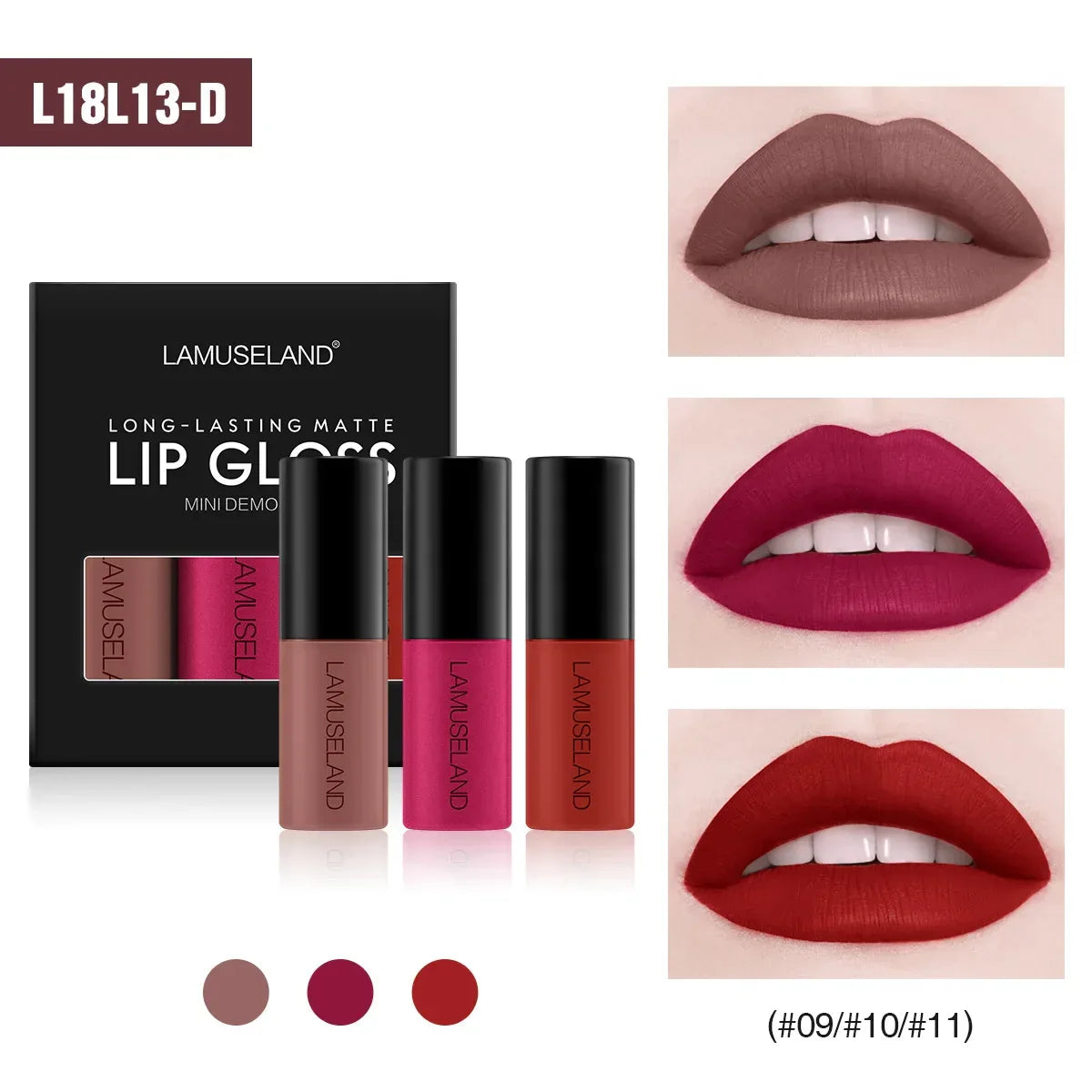 Mini 12 Colors Liquid Lip Gloss Waterproof Non-stick 24 Hours Long Lasting Velvet Matte Lipstick Lip Gloss Cosmetic Makeup Care - My Vixen Vault